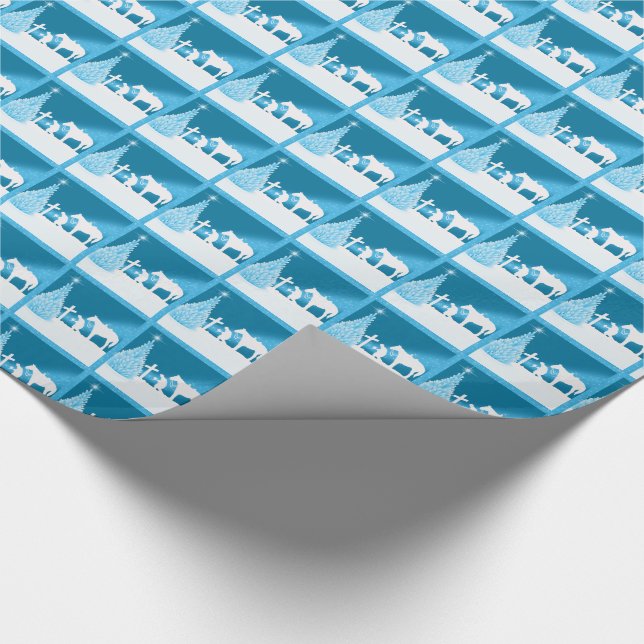 Western Jul Cowboy Praying Presentpapper (Hörn)