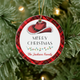 Western jul Hat Party Julgransprydnad Keramik