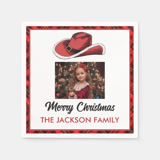 Western jul Hat Party Pappersservett (Framsidan)