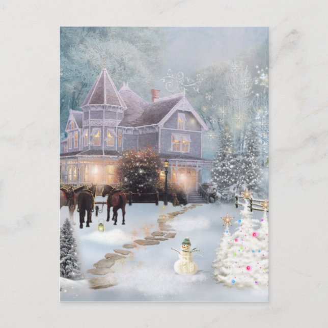 Western jul helg vykort (Framsida)