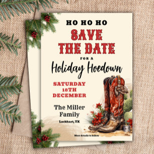Western jul, Helgdag Hoedown, Cowboy Party Inbjudningar