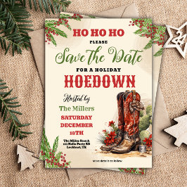 Western jul, Helgdag Hoedown, Cowboy Party Spara Datumet