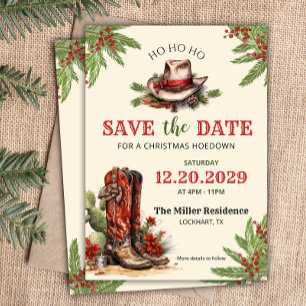 Western jul, Helgdag Hoedown, Cowboy Party Spara Datumet