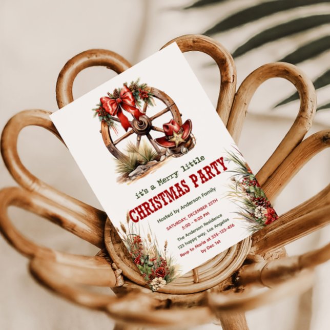 Western jul i Party Inbjudningar (Skapare uppladdad)