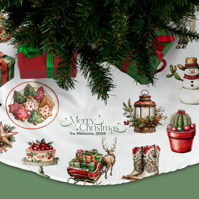 Western jul i Rustic Julgransmatta Borstad Polyester (Skapare uppladdad)