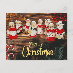 Western jul Jultomten Cowboy Mrs. Claus Helg Vykort