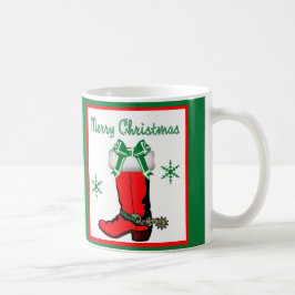 Western Jul Red Cowboy Boot Kaffemugg