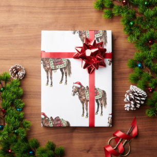 Western Jul Red Cowboy Cowgirl Horse Presentpapper
