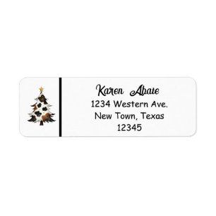 Western jul returadress etikett