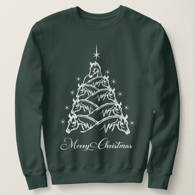 Western julhorse Julgran Equestrian T Shirt (Design framsida)