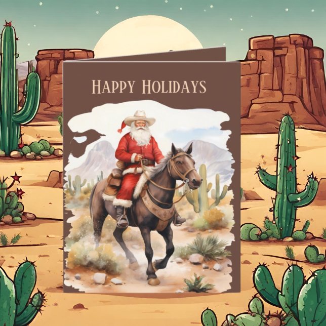 Western jultomteextratext för jultomten helgkort (Skapare uppladdad)
