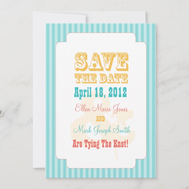 Western karneval - Spara datum blått Datumet (Framsida)