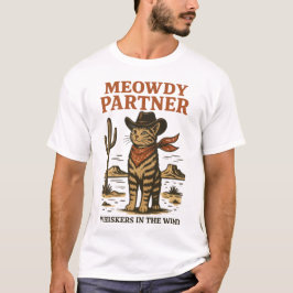 Western kattillustration för vintage - Meowdy-part T Shirt
