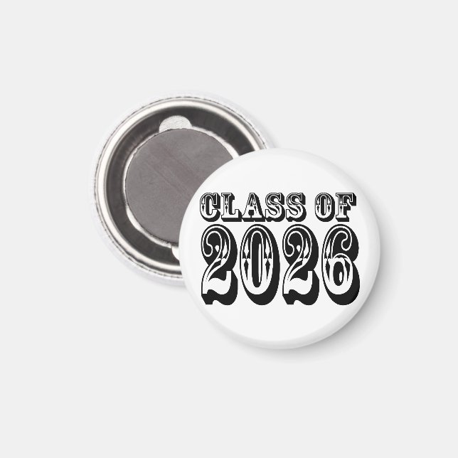 Western klass 2026 Studenten Magnet (Front/Back)