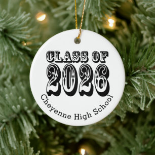 Western klass för 2026 Photo Studenten Julgransprydnad Keramik