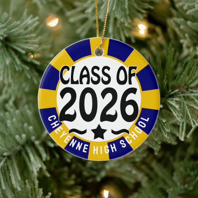 Western klass för 2026 Photo Studenten Julgransprydnad Keramik (Träd)