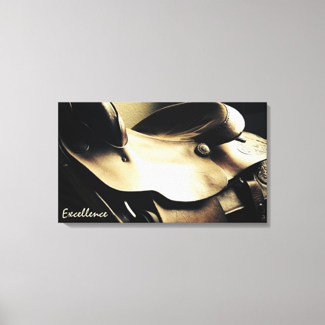 Western konst, Cowboysadel, excellens Canvastryck (Framsida)