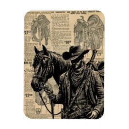 Western konst med hästillustration magnet