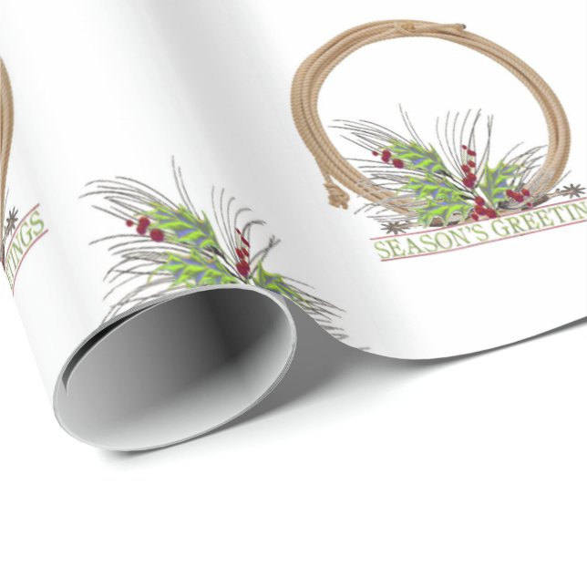 Western kran för Cowboyrepjul Presentpapper (Rullad Hörn)