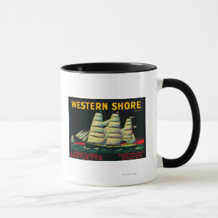 Western kustPearlåda LabelHood, CA Mugg
