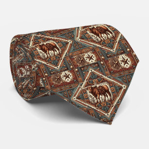 Western läder Skriv ut Steer Bull Maroon Brown Slips
