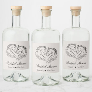 Western Land Elegant Rustic Möhippa Spritflaskor Etikett