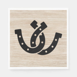 Western Landsbyggsbröllop Rustic Wood Möhippa Pappersservett