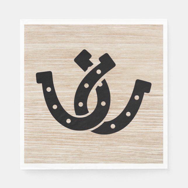 Western Landsbyggsbröllop Rustic Wood Möhippa Pappersservett (Framsidan)