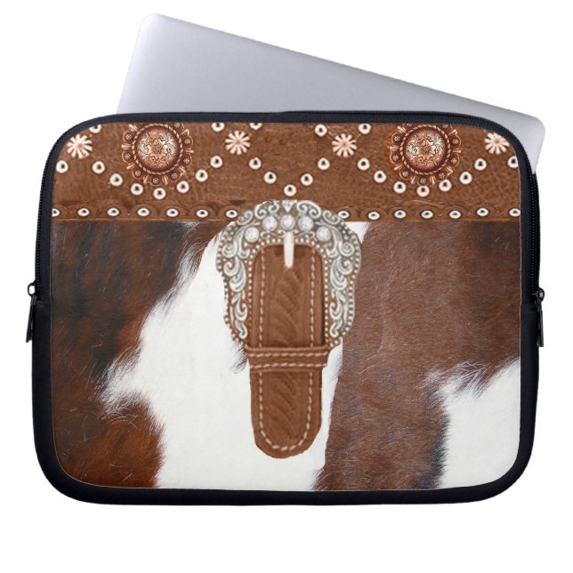 Western laptop sleeve "för Cowhide" (Framsidan)