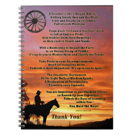 Western läraregillandedikt anteckningsbok med spiral