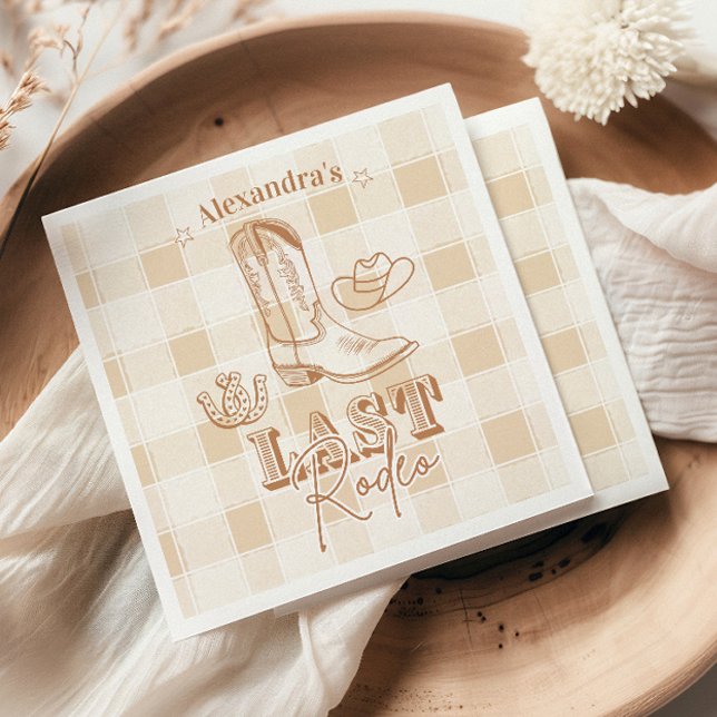 Western Last Rodeo Bachelorette Party Pappersservett (Skapare uppladdad)