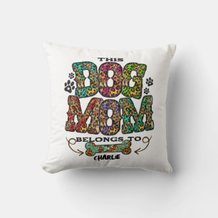 Western Leopard Patch Mönster Hund Mamma Bone Pet Kudde