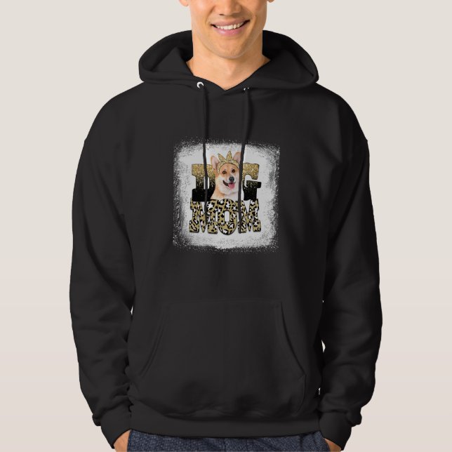 Western Leopard Pembroke Welsh Corgi Mamma Mor Hoodie (Framsida)