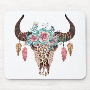 Western Leopard Print Blommigt Bull Musmatta