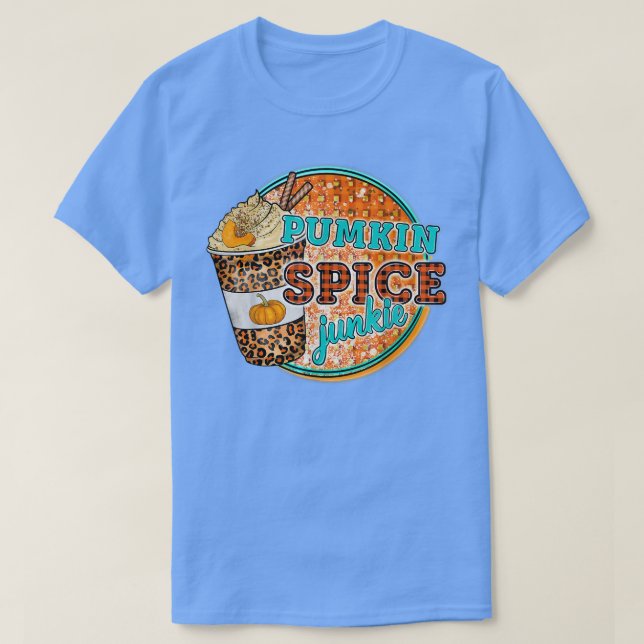 Western Leopard Pumpkin Spice Junkie Fall Vibes Th T Shirt (Design framsida)