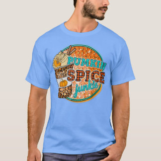 Western Leopard Pumpkin Spice Junkie Fall Vibes Th T Shirt