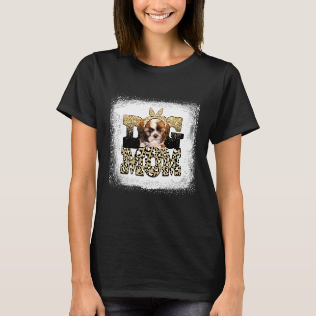 Western Leopard Shih Tzu Mamma Mors dag T Shirt (Framsida)