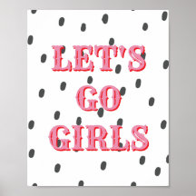 Western,Let's Go Girls Affisch, Girl Power Väggkon