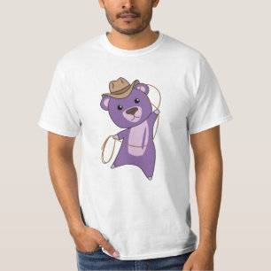 Western Lila för Cowboybjörn Nalle T Shirt