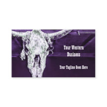 Western Lila White Rustic Bull Cow Skull Barn