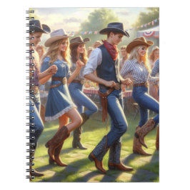Western Line Dance Cowgirl Anteckningsbok