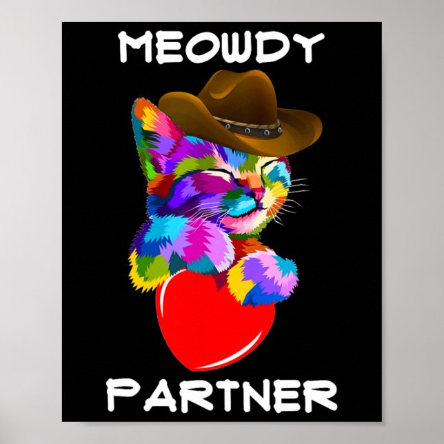 Western linjedoance för  djurkatt för partnern Cat Poster (Framsidan)