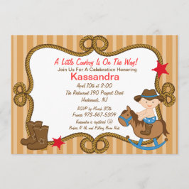 Western lite Cowboybaby showerinbjudan Inbjudningar