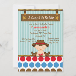 Western lite Cowboybaby showerinbjudan Inbjudningar