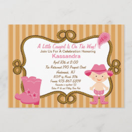 Western lite Cowgirlbaby showerinbjudan Inbjudningar