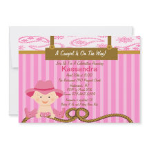 Western lite Cowgirlbaby showerinbjudan