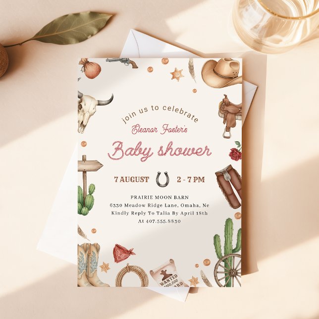 Western Little Cowboy Baby Shower Inbjudningar (Skapare uppladdad)