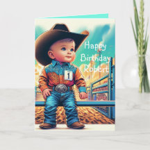 Western Little Cowboy First Birthday Rodeo Anpassn