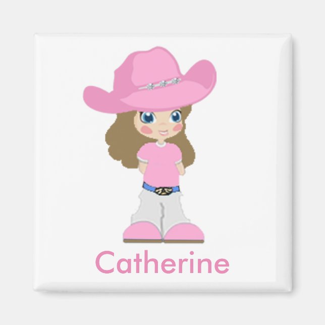 Western Little Cowgirl Magnet (Framsidan)