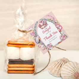 Western Little Cowgirl Rosa Coastal Baby Shower Gåvor Etiketter
